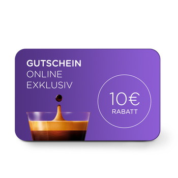 10 € Gutschein für deinen nächsten Einkauf auf www.dolce-gusto.de